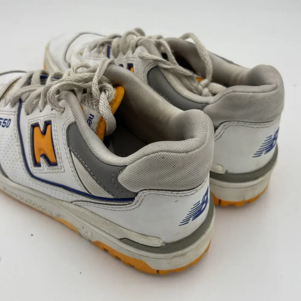 New Balance 550 Women’s Size 6.5 D White And Yellow Sneakers BB550WTO Used